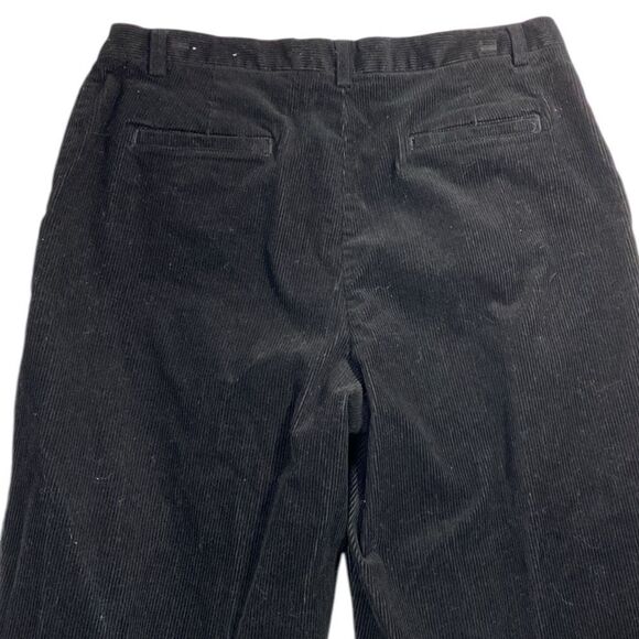 LANDS' END Black Corduroy Trouser Pants - Picture 4 of 8